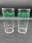 2 Vintage Federal Southern  Ivy Juice Glasses Mid-Century 1950s 5 3/4” Tall