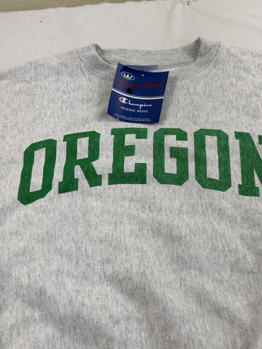 CHAMPION Brand Oregon Ducks Reverse Weave Crewneck Sweatshirt