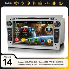 Android 14 CarPlay Autoradio Navi Opel Corsa Astra H Vectra Meriva Zafira Antara