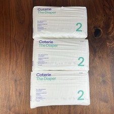 Size 2 Coterie Diapers 3 Packs Total Of 93Diapers For Baby 10-16 LBS READ
