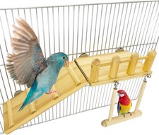 Parrot Climbing Ladder Bird Wooden Playground with Climbing Ladder Stand Parrot
