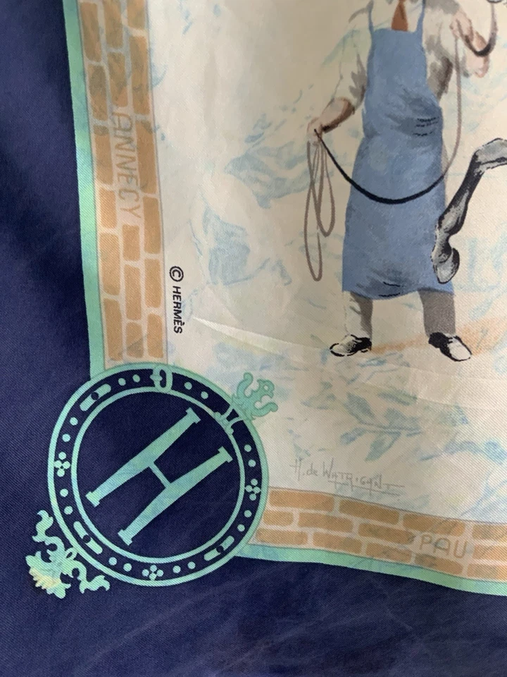 HÉRMES Luxurious silk Scarf W/ The Scenic Pattern LES HARAS NATIONAUX - Image 4 of 4