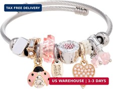 DS Charm Bracelets for girls,exquisite cute cartoon friendship bracelets Silver