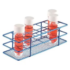 Heathrow Scientific 120087 Test Tube Rack, Epoxy-Coated Steel, Blue