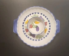 Signed Large Stoneware Dish Chip And Dip Plate Cold Or Hot