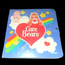 Care Bears 1984 Kenner 10  Storage Case w/ 10 PVC Figures 7 Mini  3 Large 