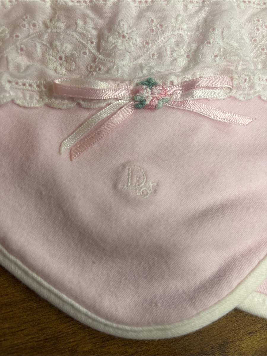 Vintage Limited Edition Baby Dior Cotton Baby Blanket Pink- small