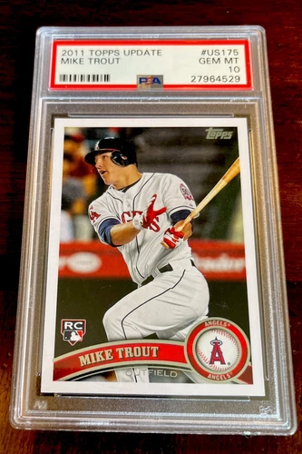 MIKE TROUT 2011 TOPPS UPDATE #US175 TRUE ROOKIE RC PSA 10 Angels