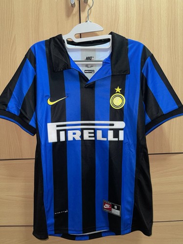 Inter Milan Ronaldo #9 Soccer Jersey Blue/Black Men's Size S