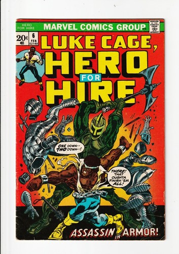 Luke Cage Hero For Hire #6 (Marvel Comics February 1973) 1st Print - Afbeelding 1 van 2