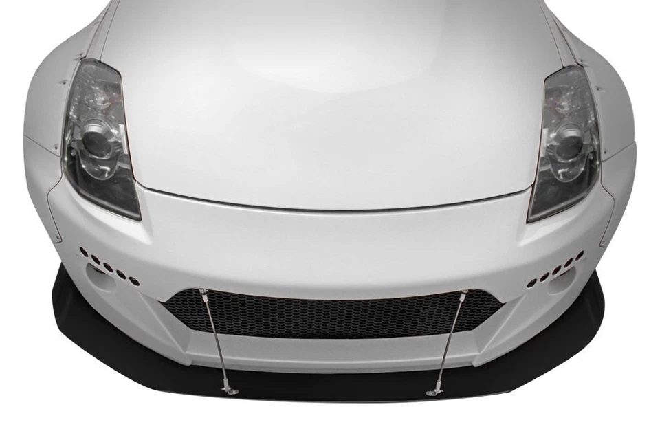 For Nissan 350Z 2003-2008 Duraflex RBS Style Fiberglass Front Splitter Unpainted - Image 2 of 4