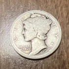 1916 MERCURY SILVER DIME ACTUAL COIN Get More Today & Save Silver @ $103.91 Oz