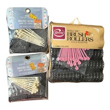 Vintage 1982 Goody Ball-Tip Jumbo Brush Rollers  Sekine Small Rollers Lot NOS
