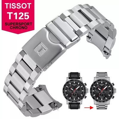 Tissot T125617A Supersport Chrono watch band Series Stainless Steel Bracelet 22