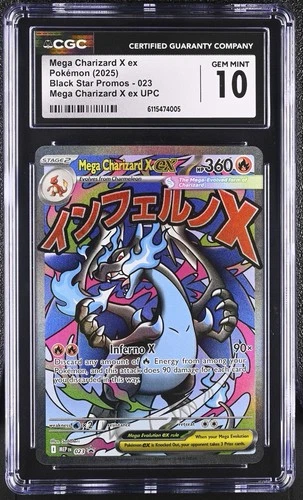 Mega Charizard x EX 023 Me: Mega Evolution Promo Holo Cgc 10