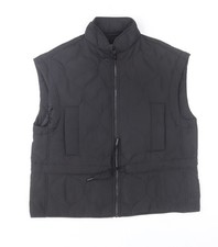 Primark Women’s Black Quilted Waistcoat 2XS Lightweight Zip Vest
