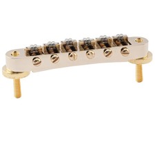 Musiclily Pro Gold 10.4mm Roller ABR Tune-O-Matic Bridge M4 Stud For LP Guitar