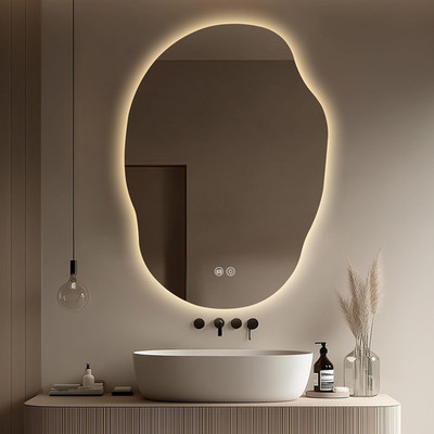 Dimmable LED Bathroom Mirror 25x35, Anti-Fog, 3 Colors, Frameless Design