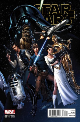 #ad STAR WARS #1 J Scott Campbell Connecting VARIANT COVER 1:50 MARVEL COMICS 2015 C $24.99