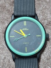 Altex orologio quarzo analogico nero lunetta verde 30,4 mm cinturino nero