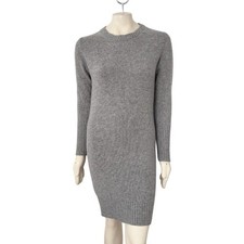 ISABELLA OLIVER Wool Cashmere Crewneck Sweater Dress in Gray Heather  WOMEN'S 6
