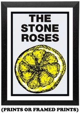 Stone Roses Lemon Poster 90's Indie Music A5 A4 A3 Print / Framed Poster #761