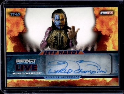 Jeff Hardy World Champion Inscription Auto /25 2013 TNA WWE WWF Impact Autograph