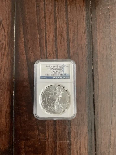 2013(W) Eagle S$1 Silver Struck At West Point Mint Early Releases NGC MS69