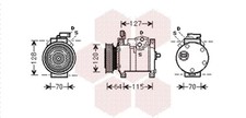 Kompressor, Klimaanlage VAN WEZEL 0700K115