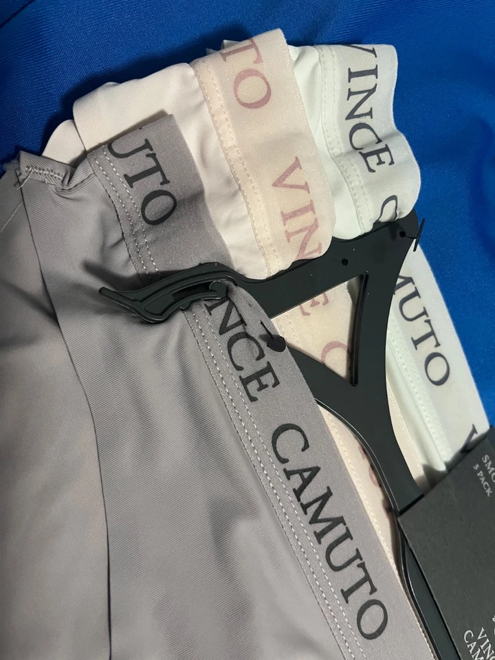 NWT 3 Pack L Vince Camuto Bikini Panties Gray, White, Pink - Image 2 of 4