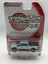 Greenlight Tokyo Torque 2018 Nissan Titan XD Pro-4X, Blue, 1:64 NIB