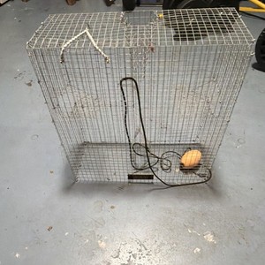 Rob's Reel Baits Live Trap Metal Silver Wire Cage with Float & Trap Mechanism FL
