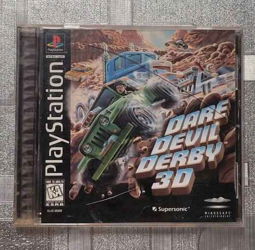 Dare Devil Derby 3D (Sony PlayStation 1, 1996)  PS1 Complete CIB