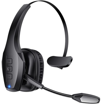 Wireless Trucker Headset with Dual Mic Noise Cancelling & 55H Playtime