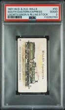 1901 WD & HO Wills Locomotives & Rolling Stock #50 SOUTH EASTERN EXPRESS PSA 2