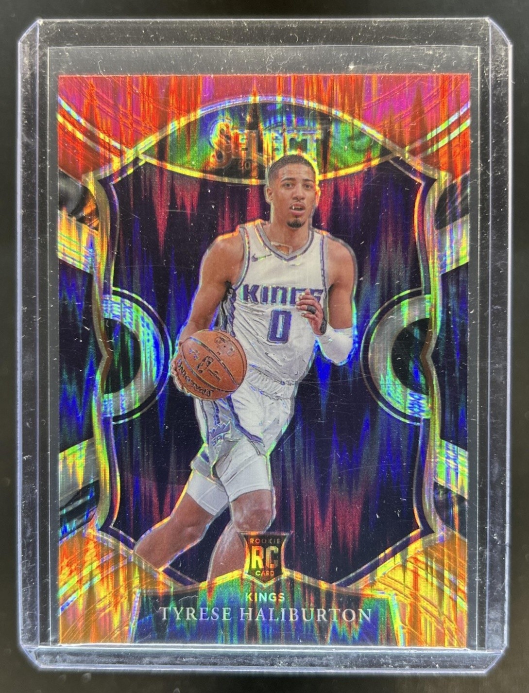 2020-21 Panini Select Tyrese Haliburton RC Red White Orange Flash Concourse #72