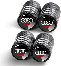 Tire Valve Stem Caps for Audi S3 A3 RS3 A4 A5 A6 A7 RS7 A8 Q3 Q5 Q7 Black-01