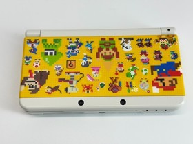 Nintendo New 3DS Handheld System White Mario Edition Bundle *Top Screen Yellowed