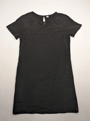 S Oliver Damen Etuikleid Gr 36 Schwarz Shiftkleid Kurzarm Sommerkleid - Bild 1 von 4