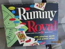 Whitman Rummy Royal Game Mat with some Original Chips