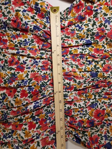 Vestido PINCH Azul Floral Algodón Solero Mangas Abullonadas Algodón Talla Grande - Imagen 11 de 14