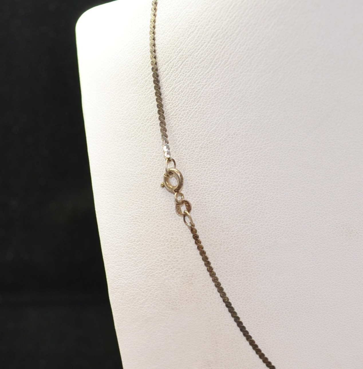 Sterling Silver Rounded Pattern Chain Necklace 15… - image 3