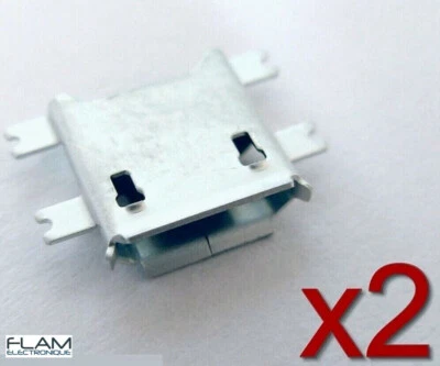 2x connecteur à souder micro USB type B femelle / 2x female connector to solder - Photo 1/4