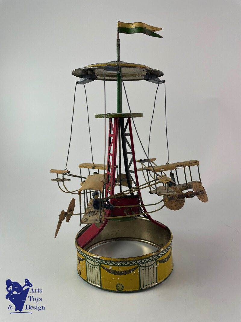 Jouet Manège Automate Ancien – Tôle – Rare – Pièce De Collection
