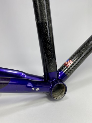1995 Trek 2100 Frame Set 57cm Purple USA Carbon Fiber Road Composite Vintage - Picture 7 of 17