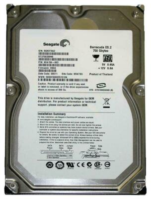 Seagate Barracuda 750GB 7200RPM SATA 3Gbps 3,5'' LFF Festplatte ST3750330NS