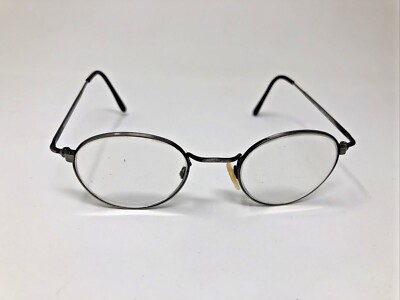 MARCHON EYEGLASSES FRAME ZENITH PEWTER GRAY ROUND 44-19-145 METAL SZ12