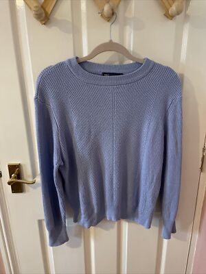 Hellblauer Strickpullover Frühling Sommer von M&S Langarm, Größe M