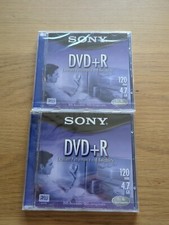 2 Sony DVD R Recordable Disc 120min, Lot of 2, New Sealed