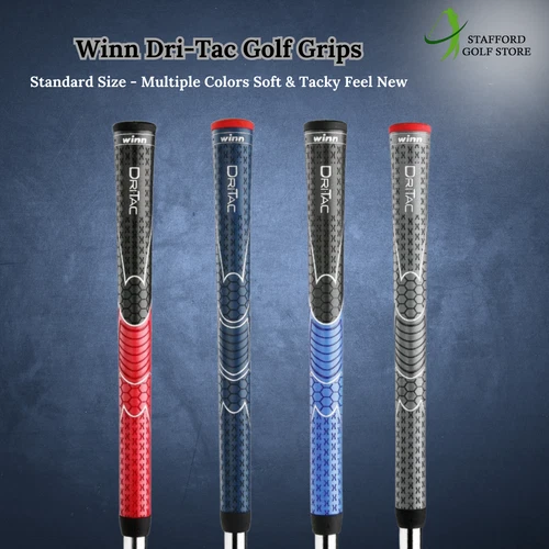 Winn Dri-Tac Golf Grips - Standard Size - Multiple Colors Soft & Tacky Feel New